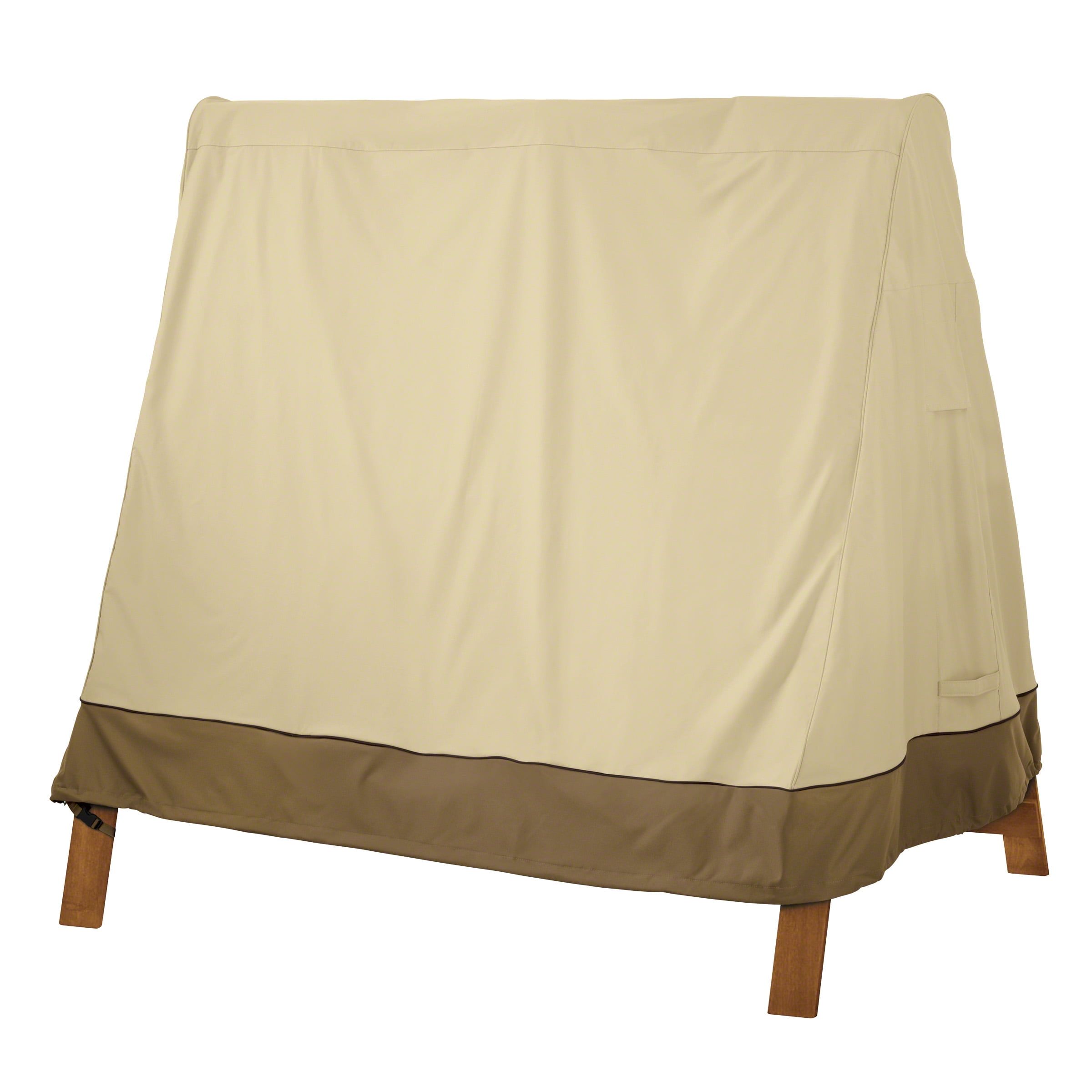 Tan and Brown Water-Resistant A-Frame Swing Cover