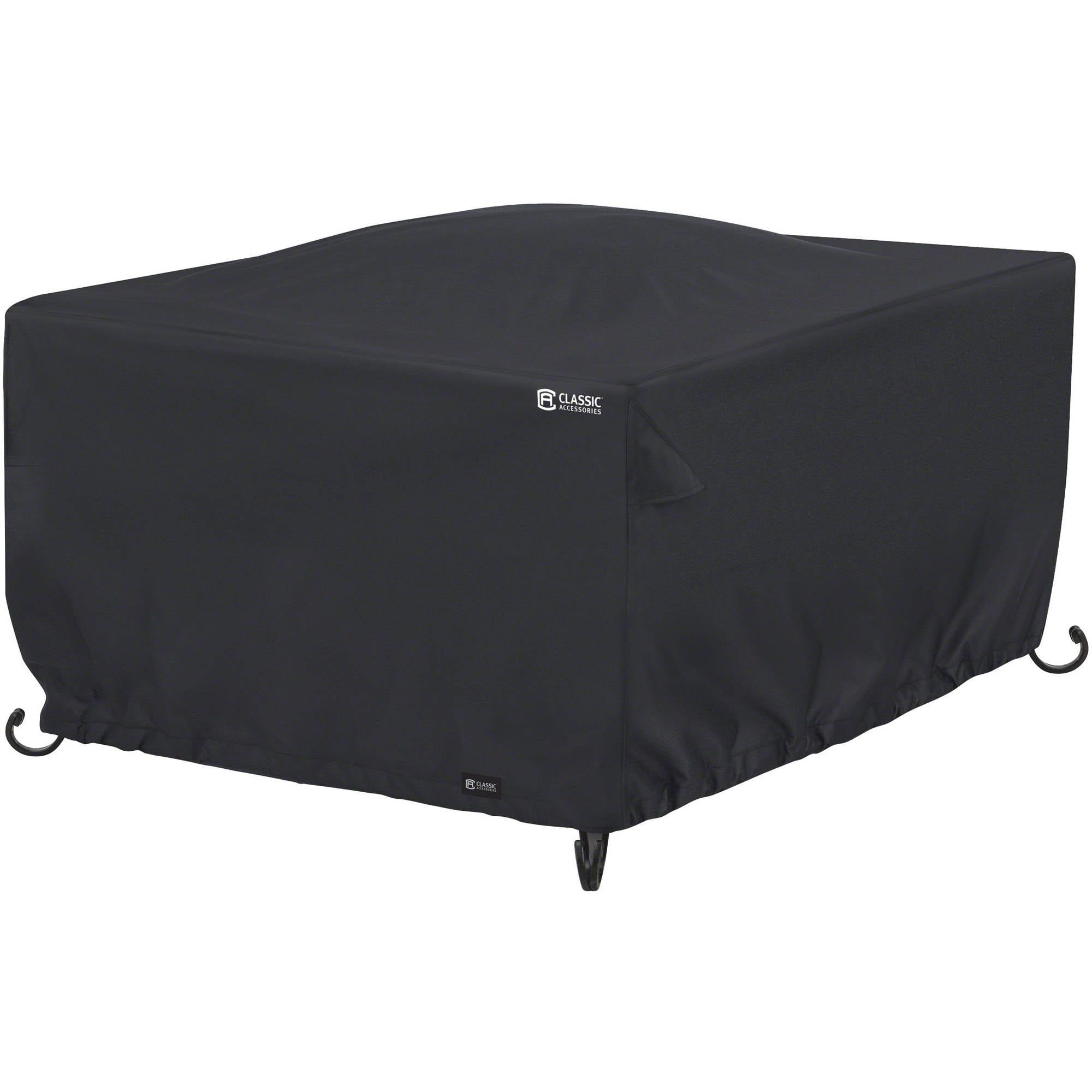 Classic Black 42 Inch Square Fire Pit Table Cover