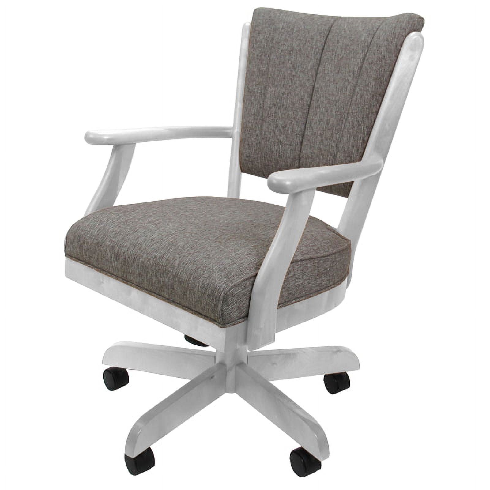 Mojave Grey and White Birch Swivel Dining Chair with Casters