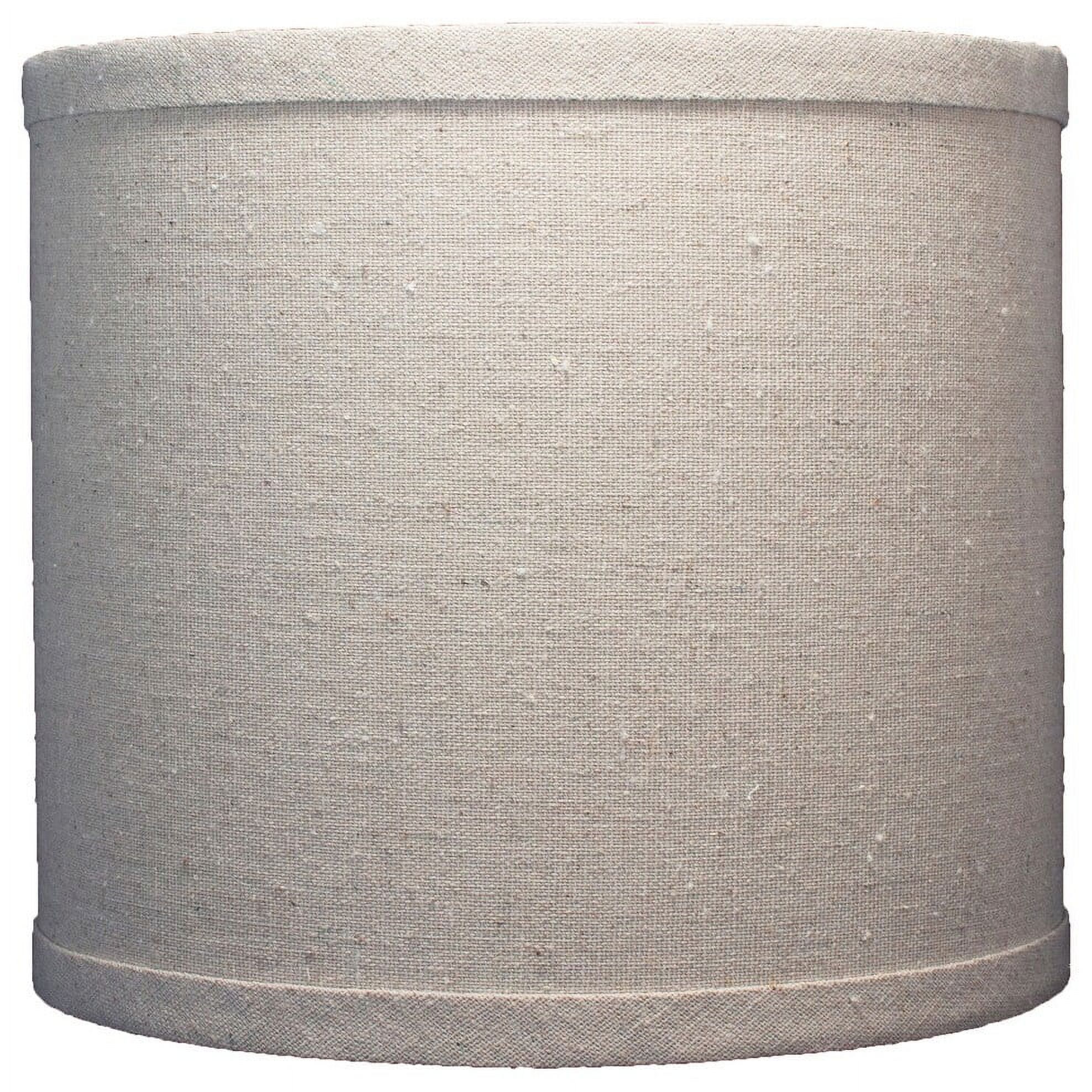 Natural Linen 8" Drum Lamp Shade with White Lining