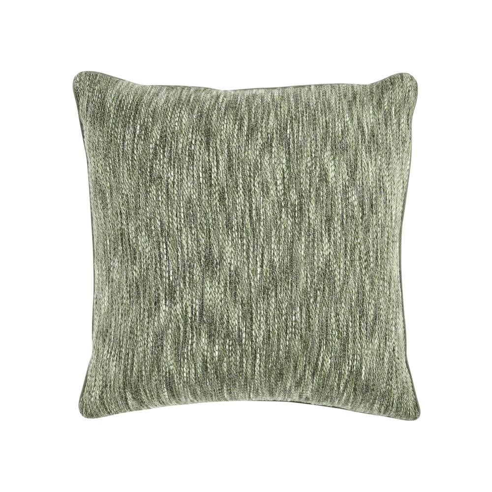 Sharma 22" Cedar Green Cotton Blend Throw Pillow