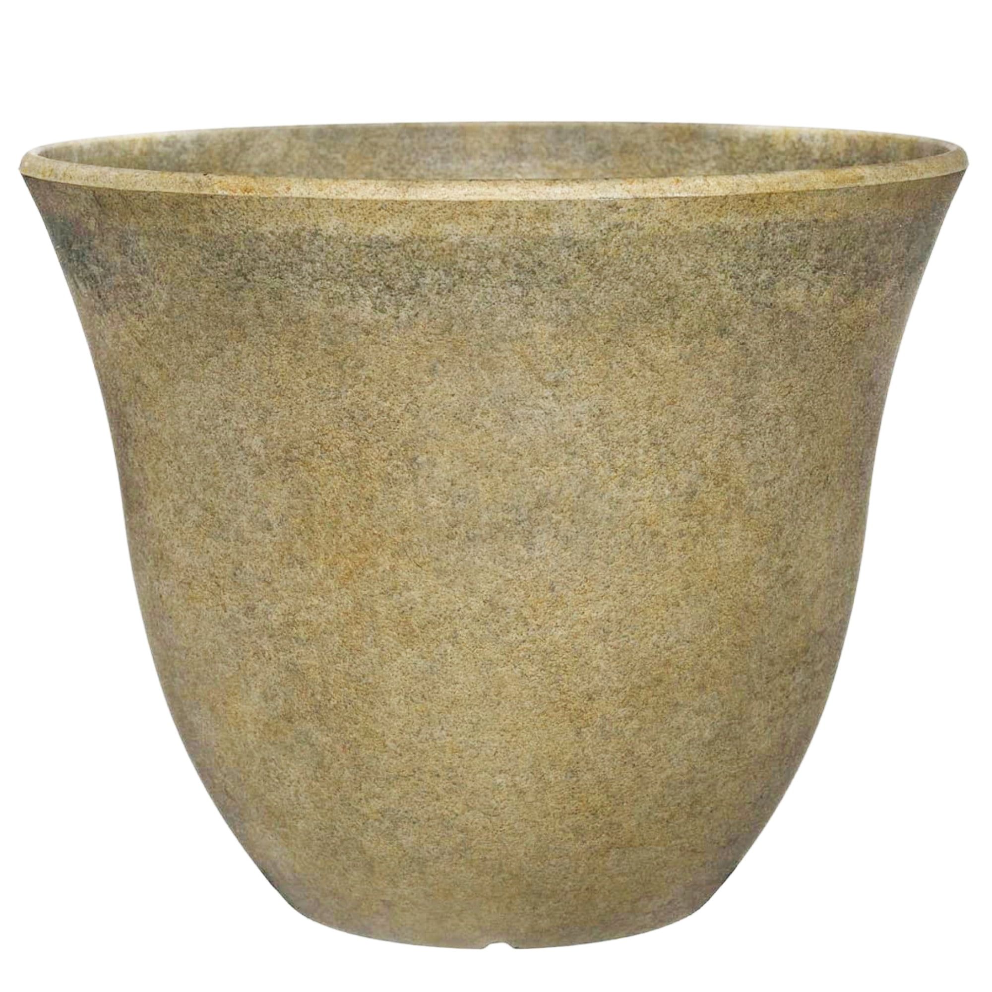 15" Fossil Stone Resin Outdoor Planter with UV Protection