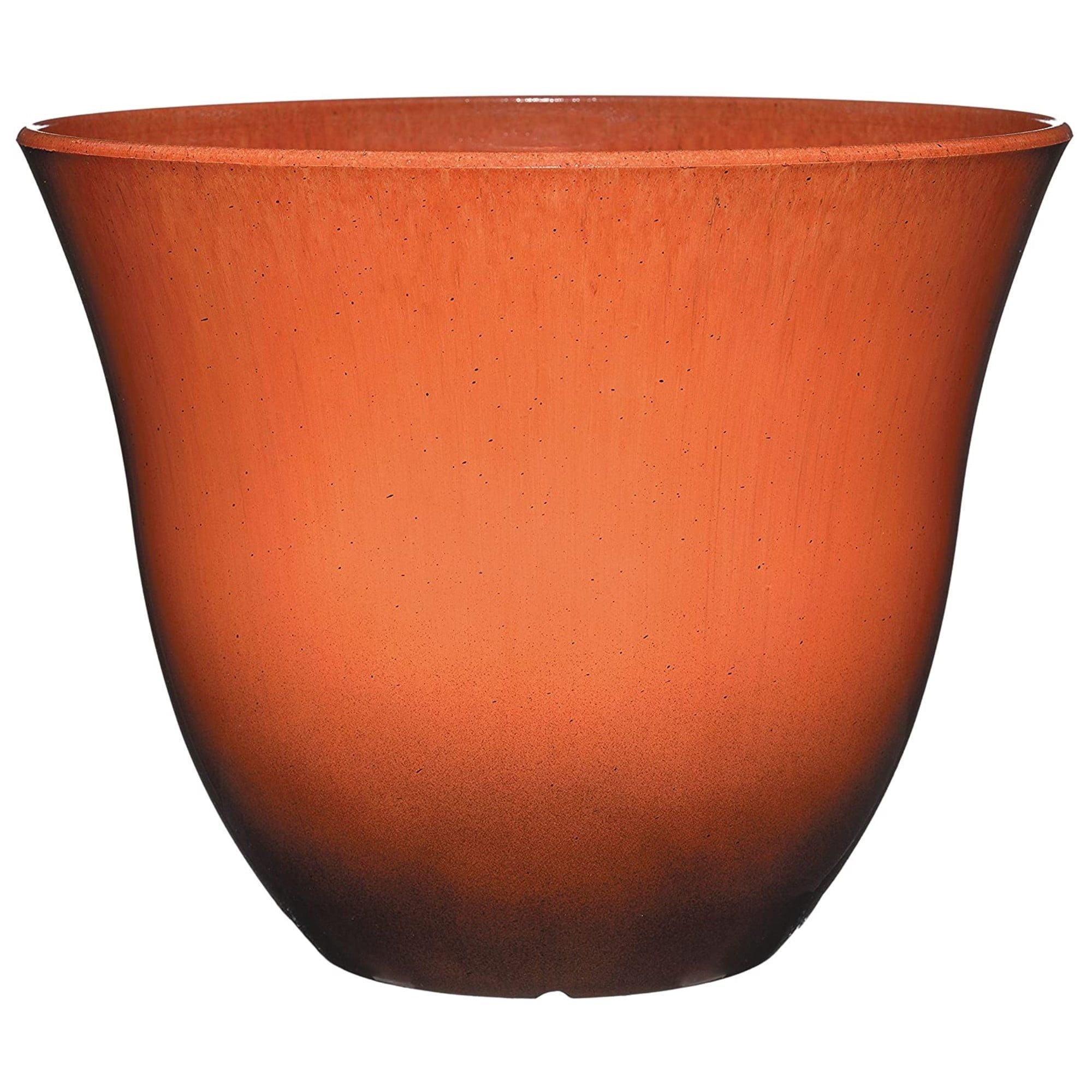 15" Orange Ember Resin Indoor/Outdoor Flower Pot Planter