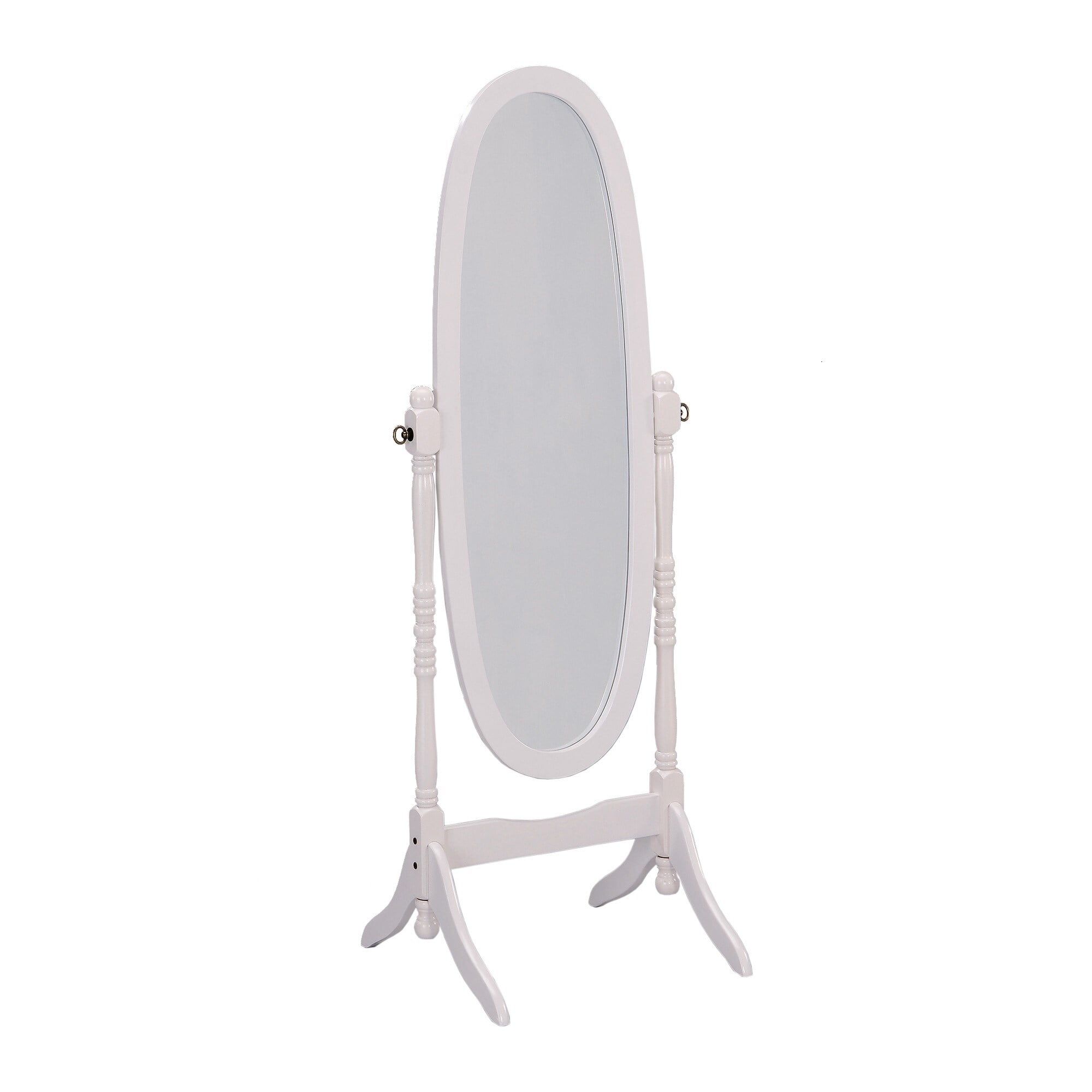 Classic White Freestanding Oval Full Length Mirror