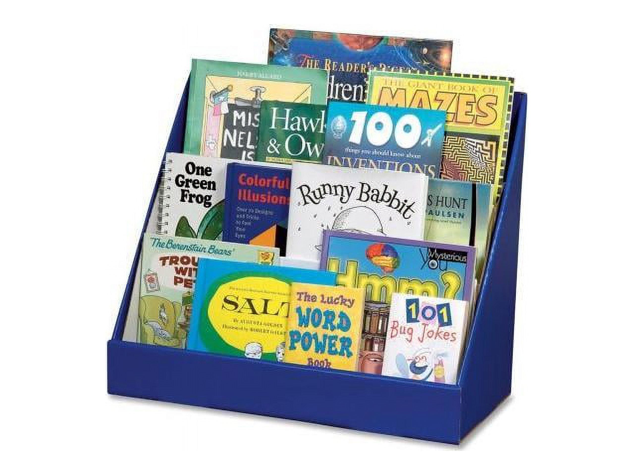 Eco-Friendly Kids 3-Tier Blue Glossy Book Organizer