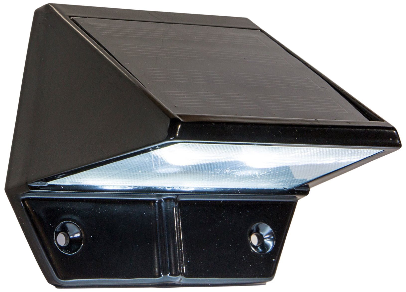 Black Aluminum Solar LED Deck and Wall Light