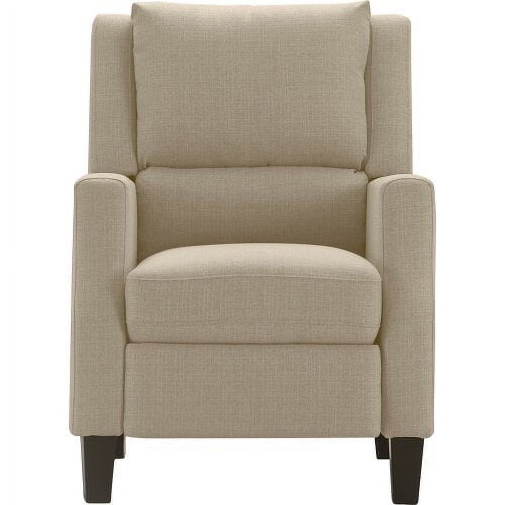 Sand Microfiber Recliner Accent Chair with Metal Legs