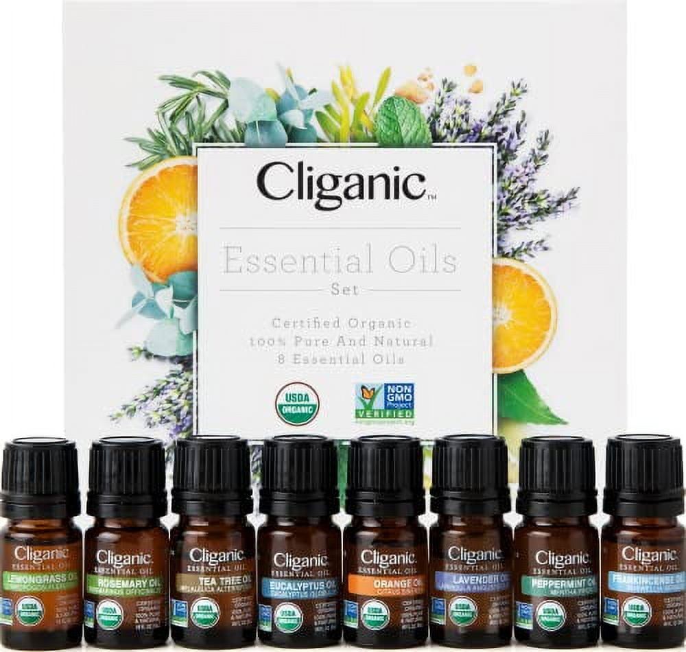 Cliganic Organic 5ml Essential Oils Aromatherapy Set