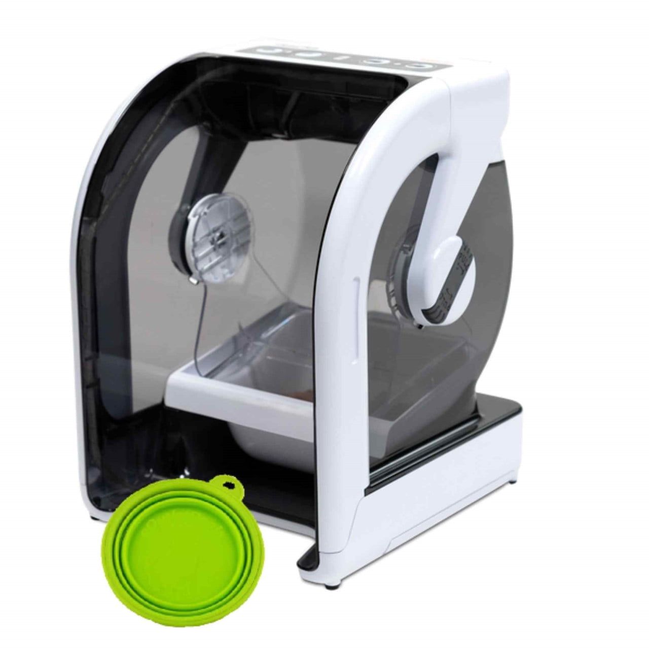 White and Black Microchip Automatic Pet Feeder for Small Dogs and Cats