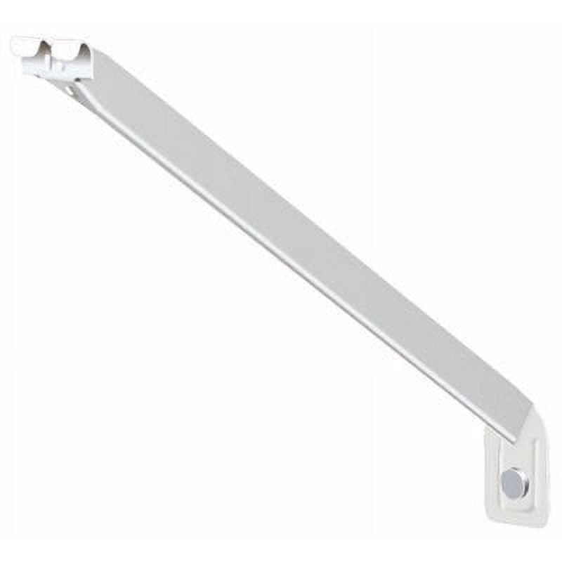 White Steel 12-Inch Shelf Support Bracket Set