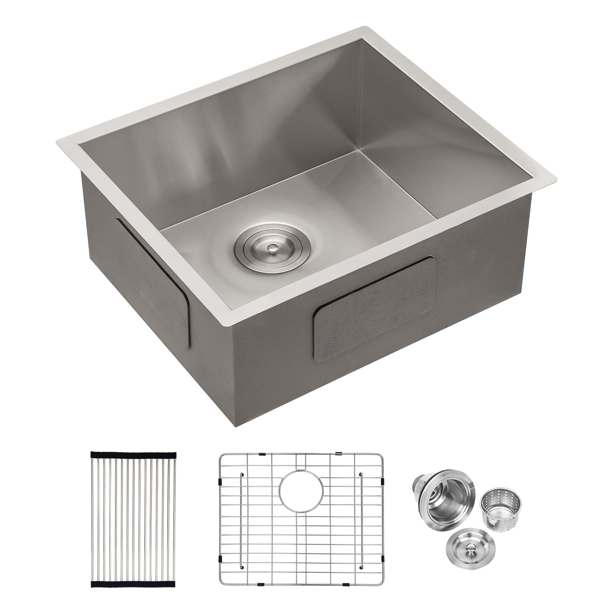 23" x 18" Stainless Steel Undermount Single Bowl Kitchen Sink