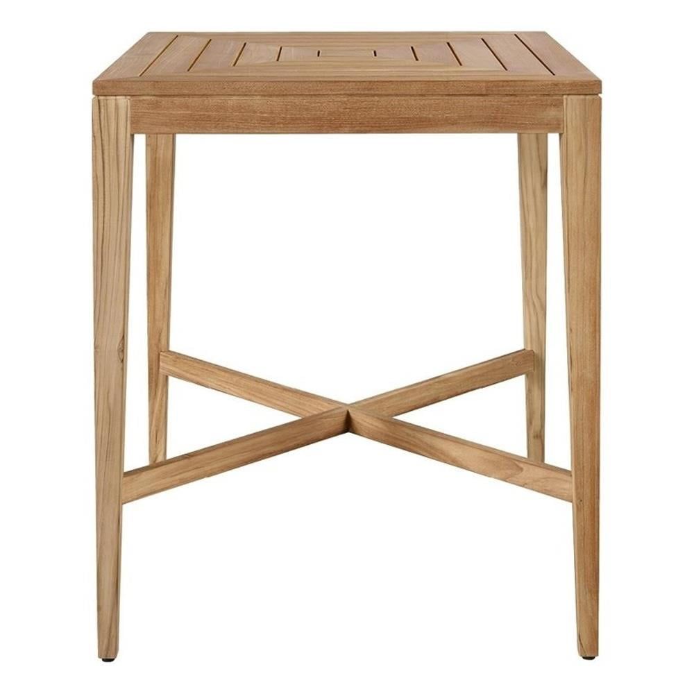 Chesapeake Natural Teak Square Outdoor Bar Table