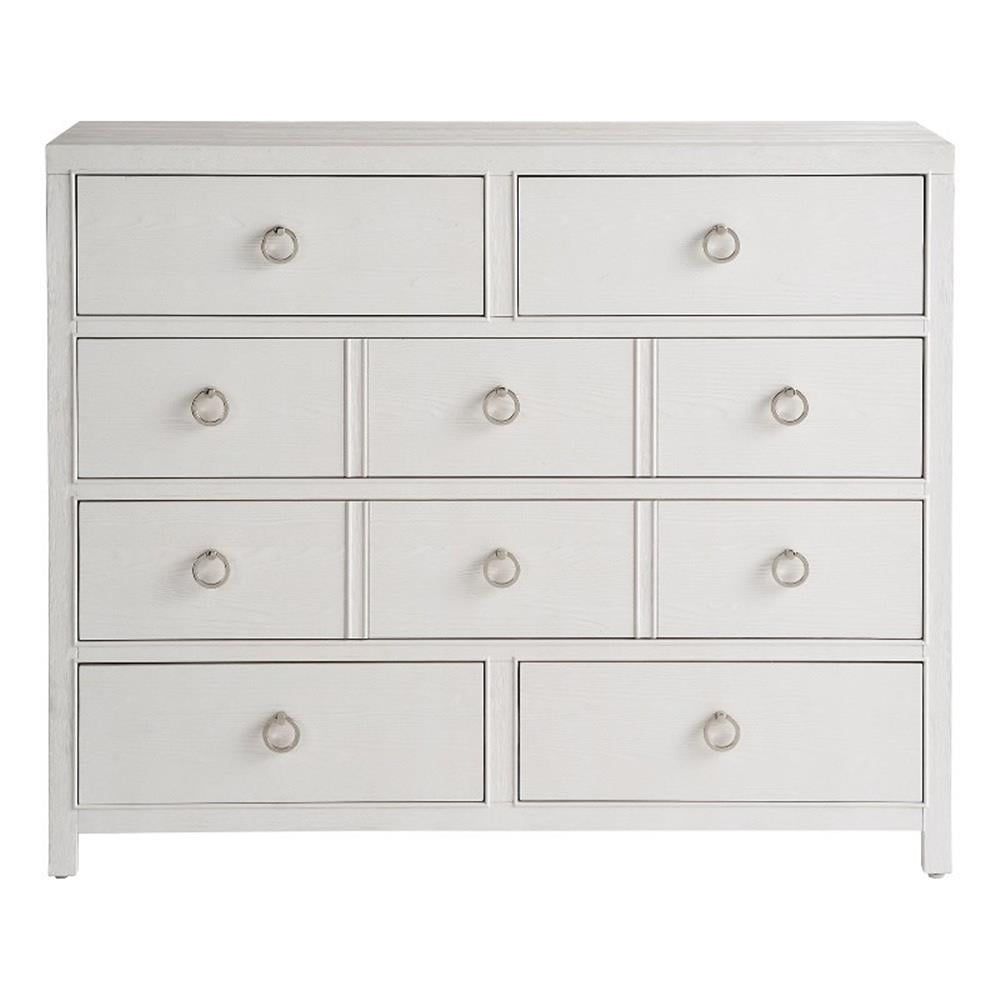 White Coastal 6-Drawer Soft Close Dresser with Felt Lined Drawer