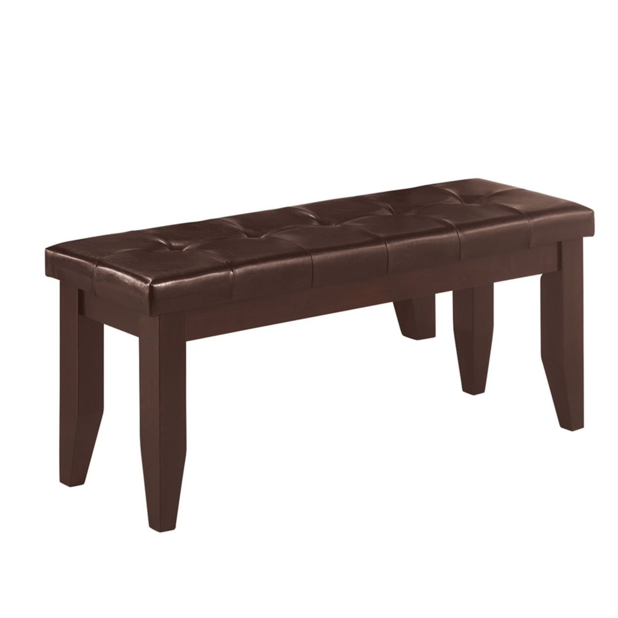 Dalila Cappuccino Faux Leather Upholstered Dining Bench