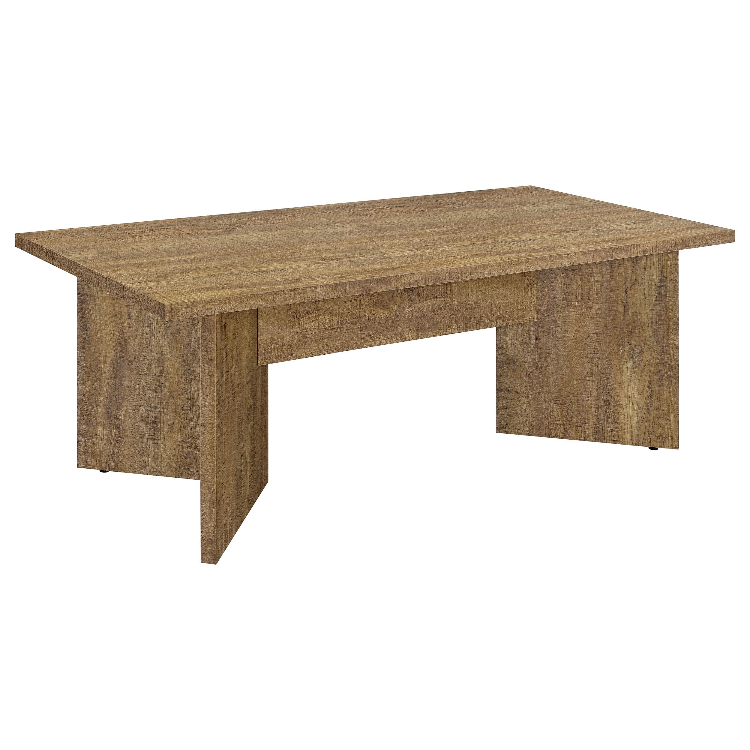 Mango Brown Rectangular Engineered Wood Dining Table