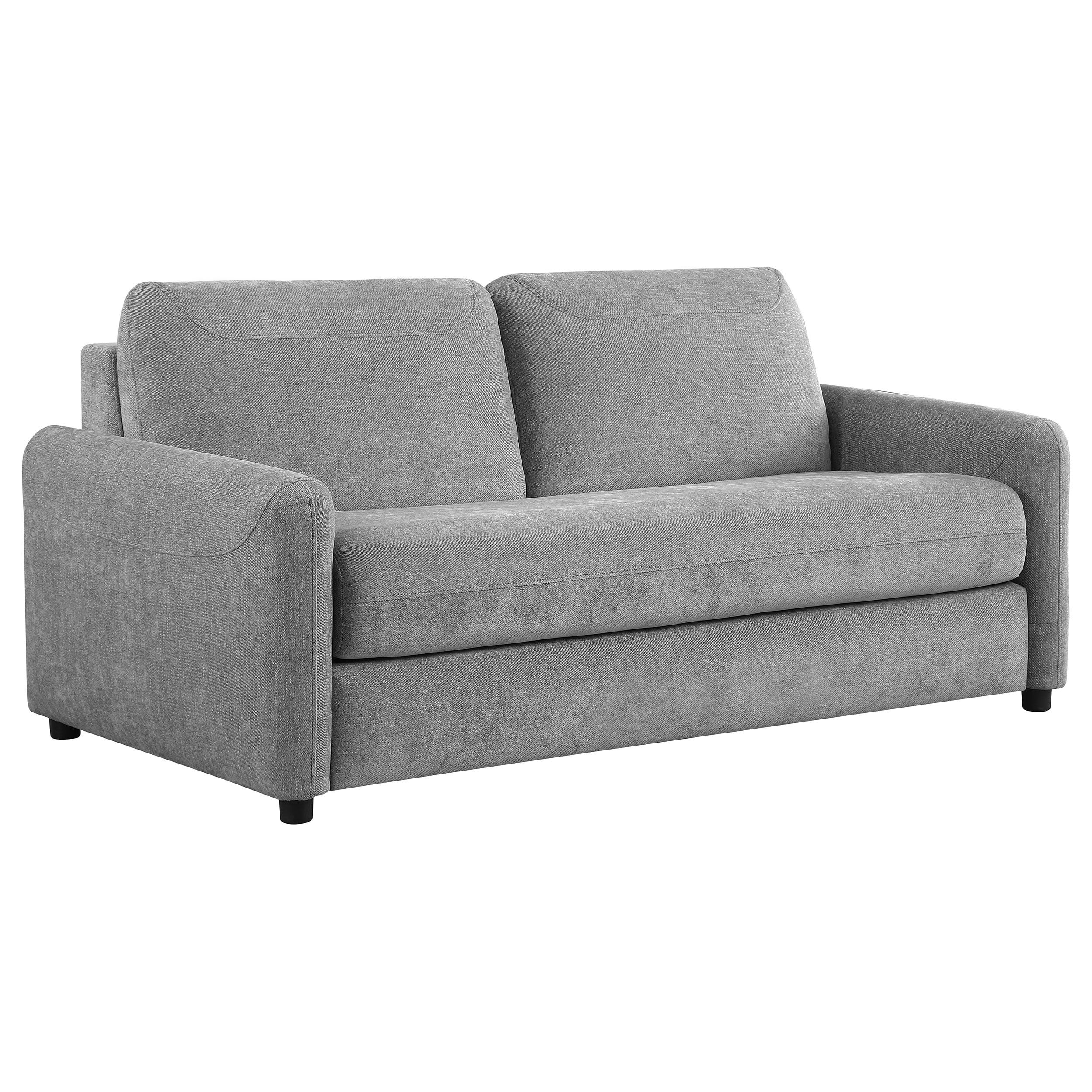 Gray Fabric Queen Sleeper Sofa with Wood Frame