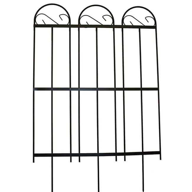 Black Metal Decorative Garden Border Fence