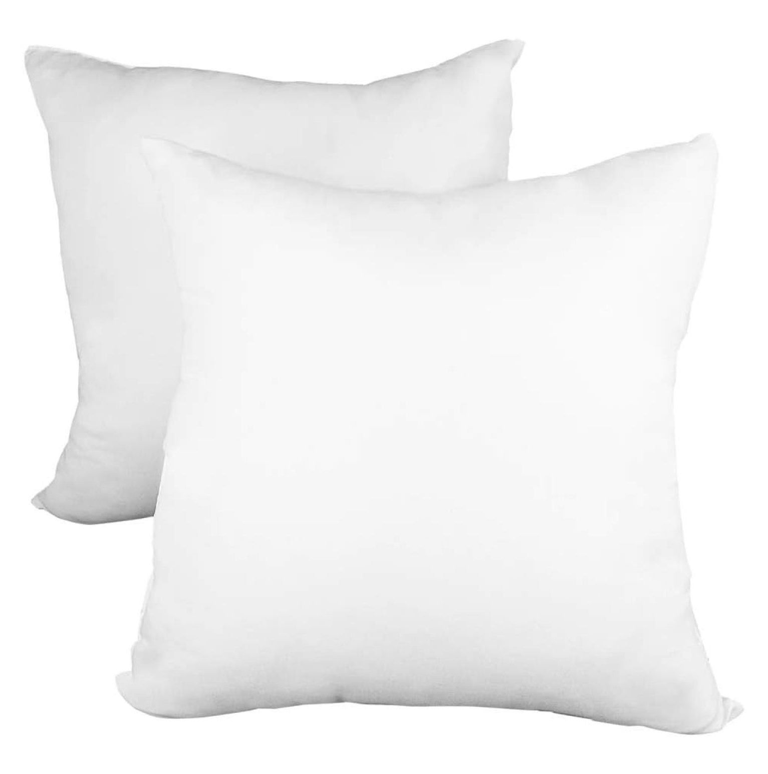 White 20" x 20" Polyester Pillow Inserts Set of 2