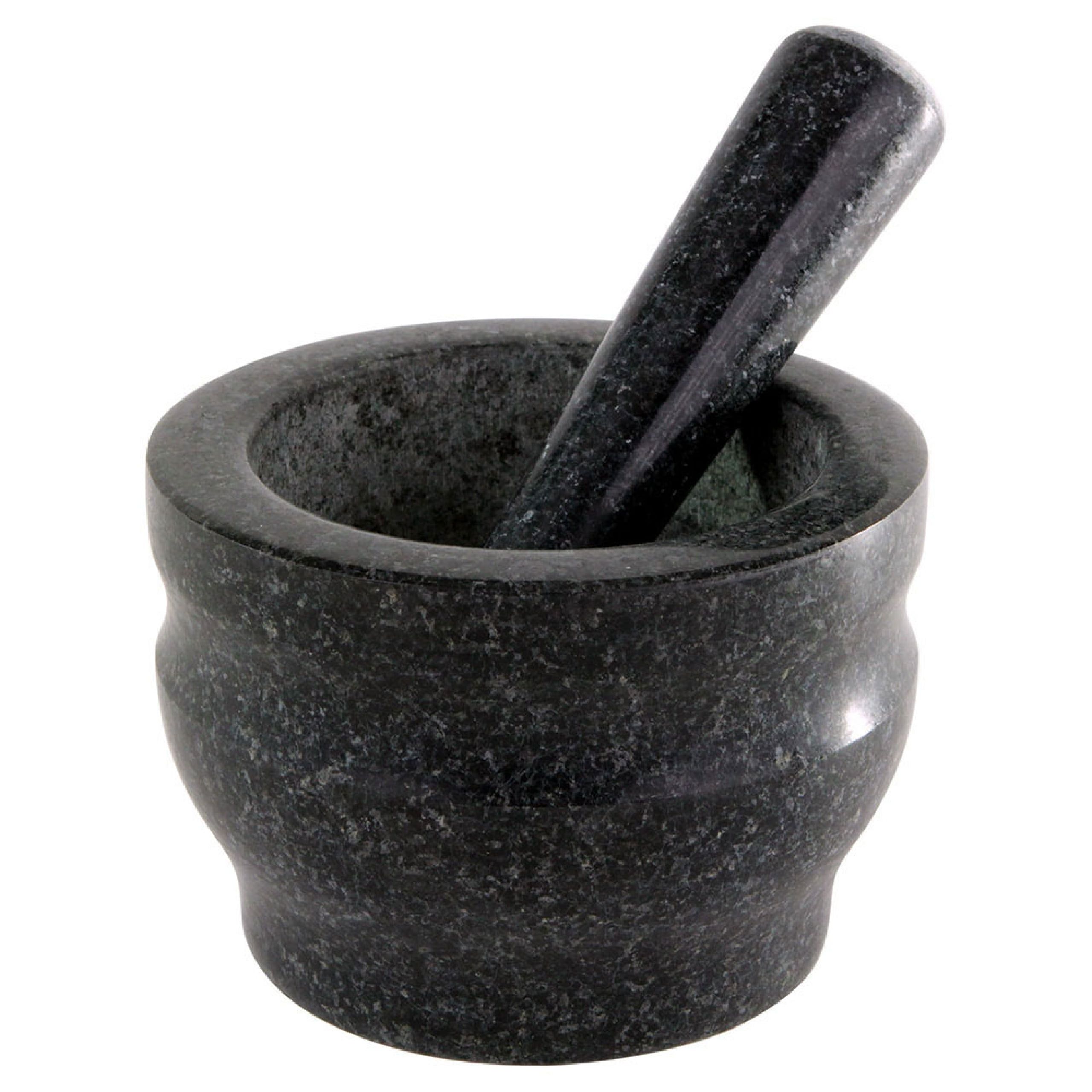 Black Granite 5.5-Inch Mortar and Pestle Set