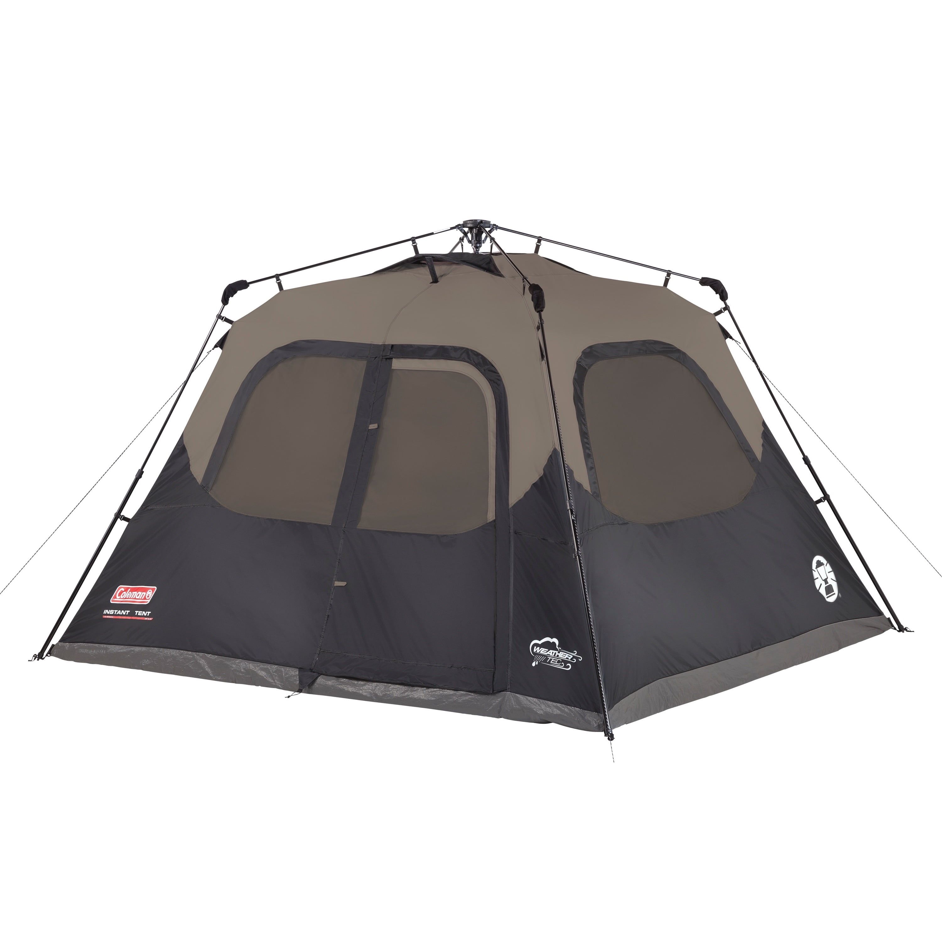 Gray 6-Person Cabin Camping Tent with Carry Bag