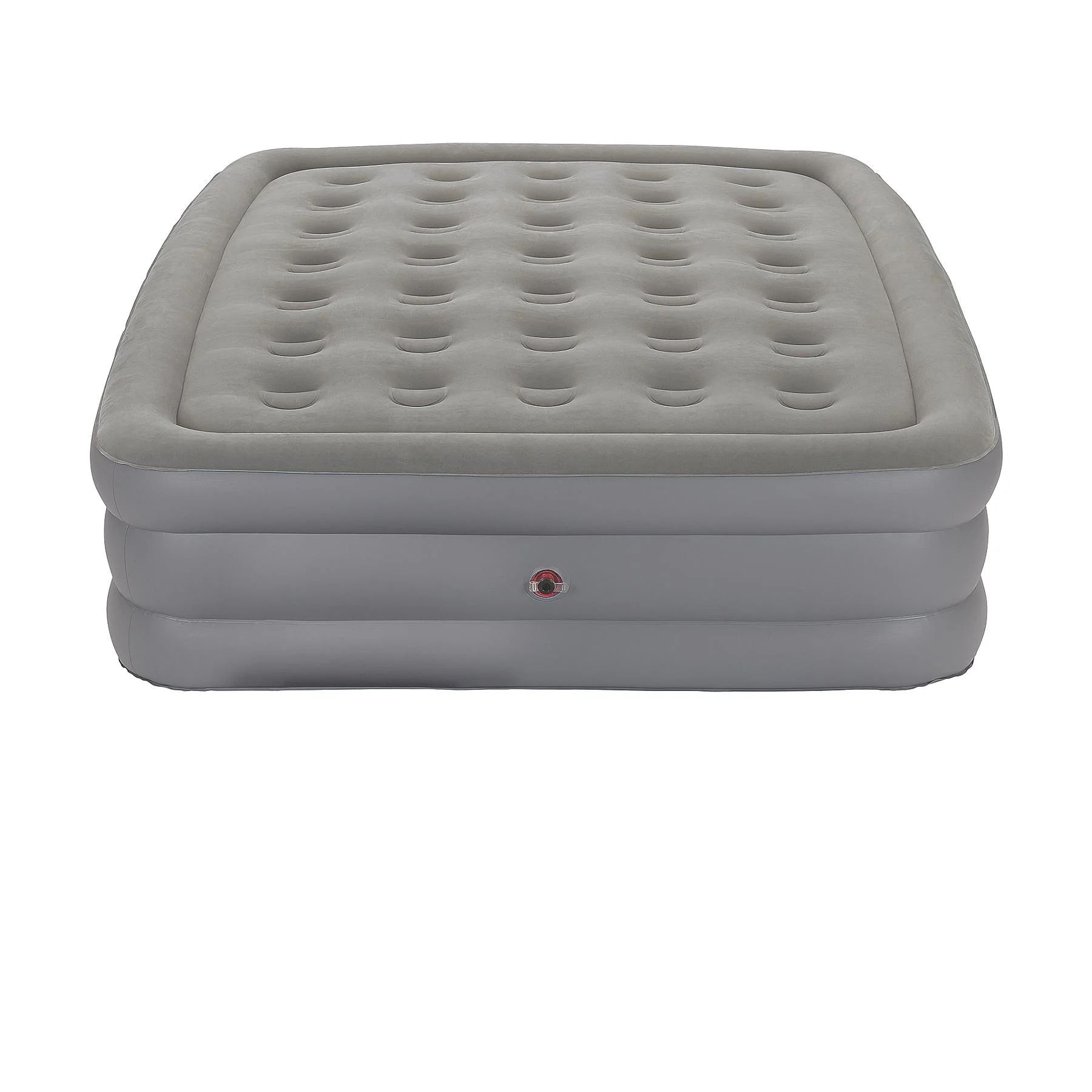 Coleman Queen Raised Gray PVC Air Mattress with Plush Top