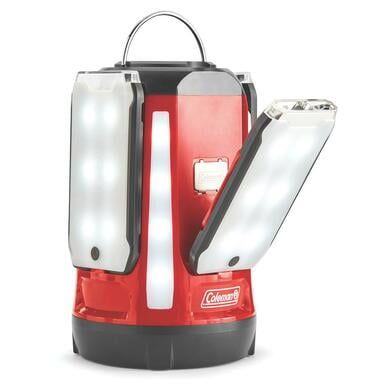 Red Waterproof LED Lantern with USB Port and Flashlight