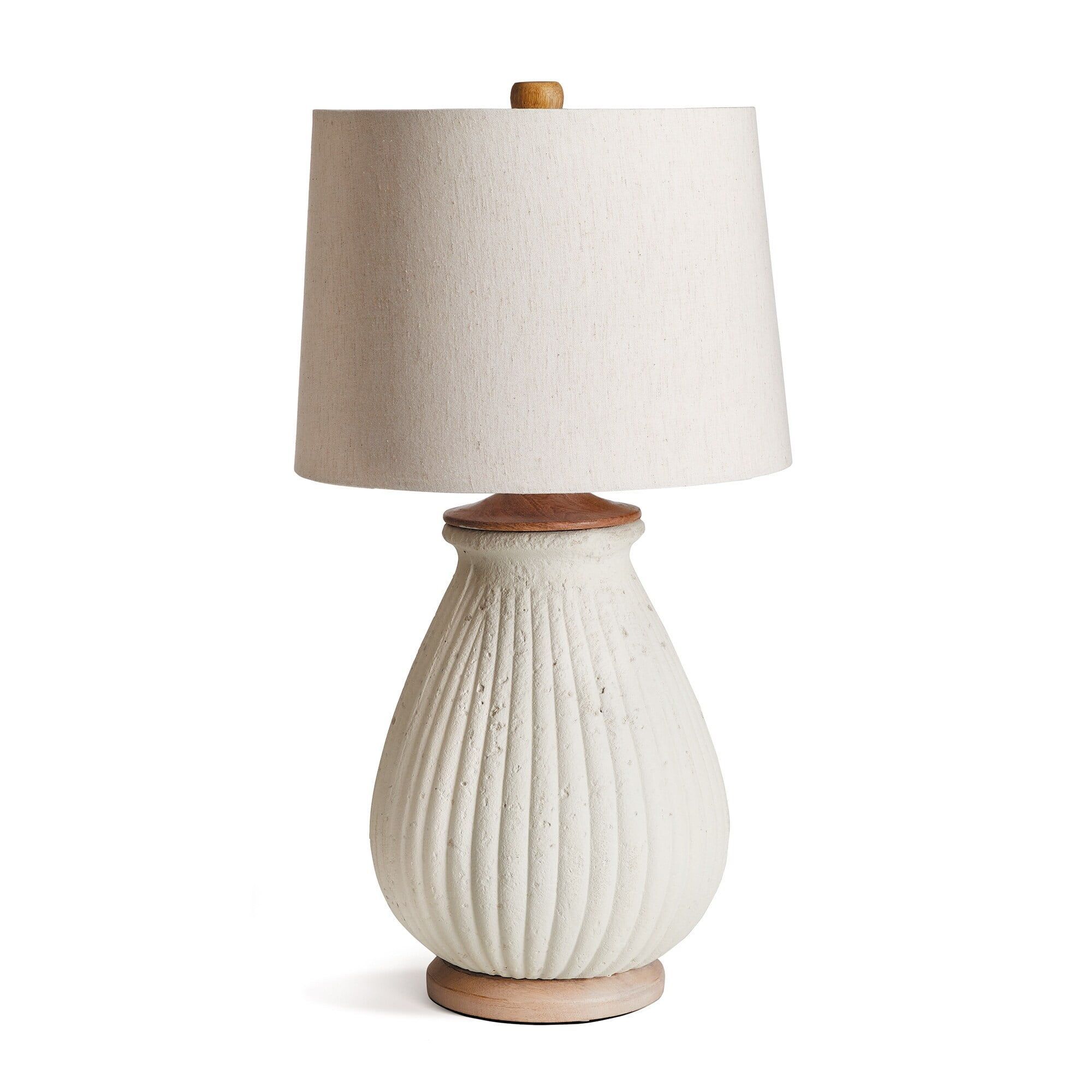 Colette White Ecomix Table Lamp with Tapered Shade