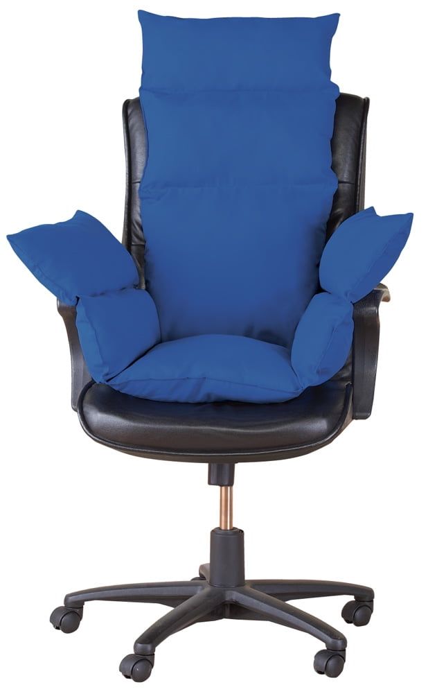 Extra Support Blue Polyester Cozy Chair Cushion