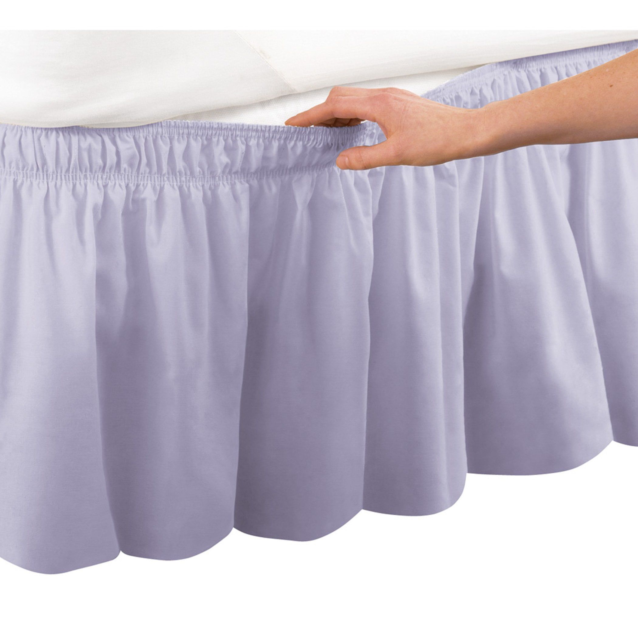 Lilac Queen/King Cotton Polyester Elastic Bed Skirt