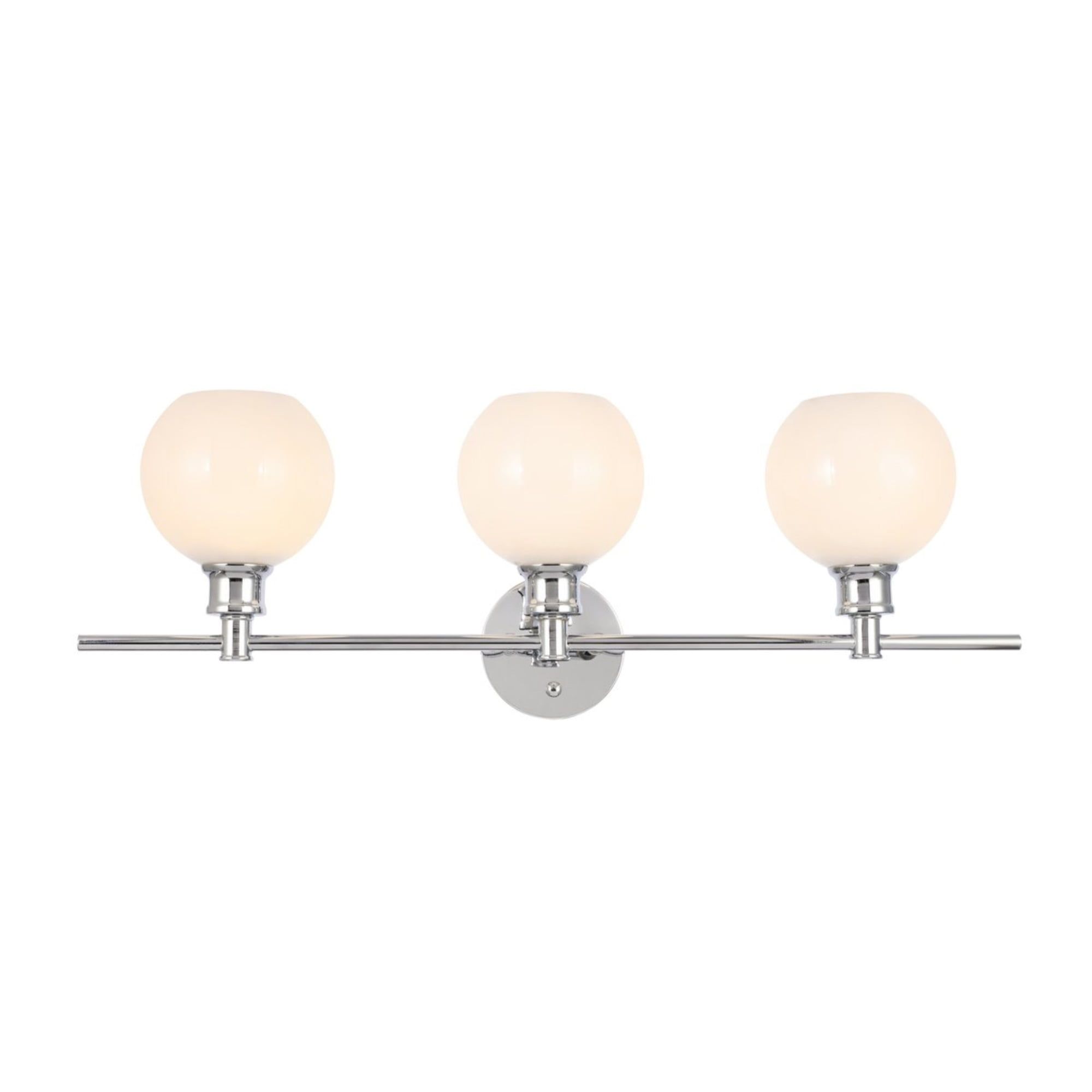 Collier 3-Light Chrome and Frosted Glass Wall Sconce