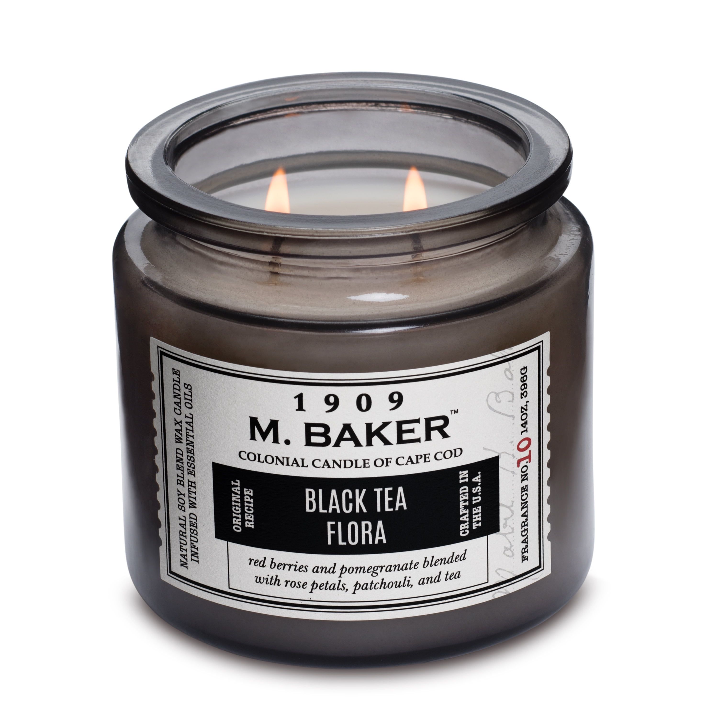 Black Tea Flora Scented Soy Apothecary Candle