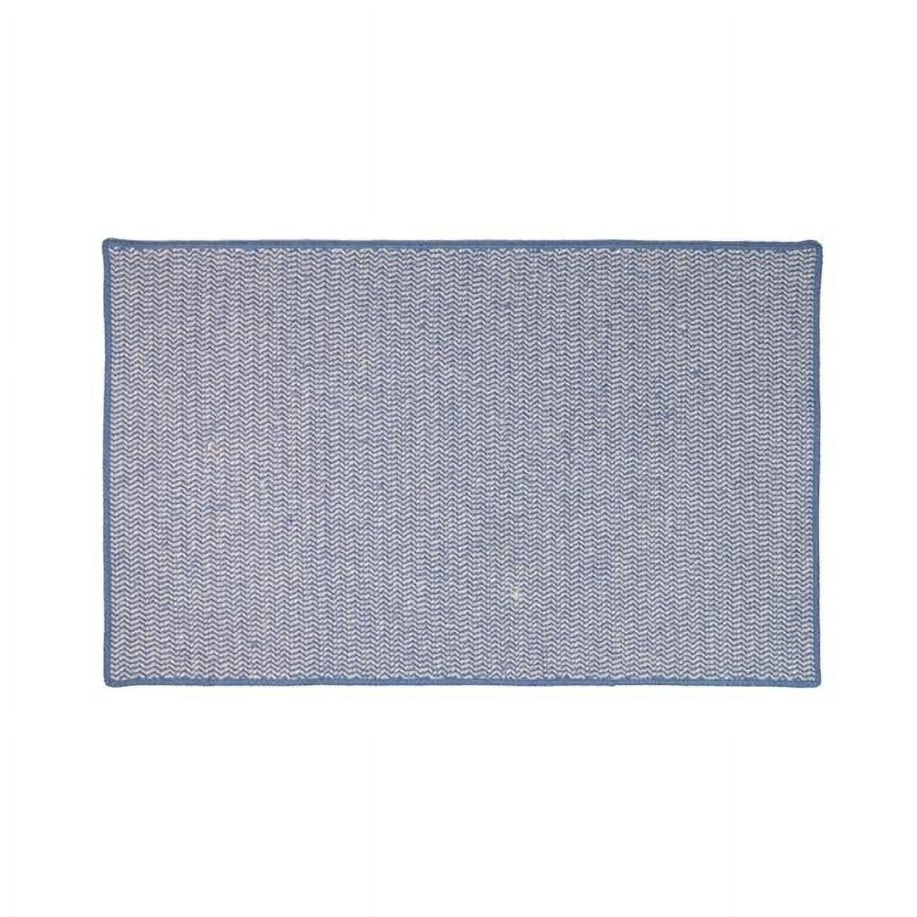 Ocean Blue Tweed Sunbrella Outdoor Patio Mat 18" x 30"