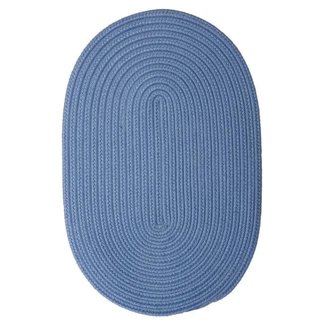 Blue Polypropylene Braided Outdoor Patio Mat 26" x 40"