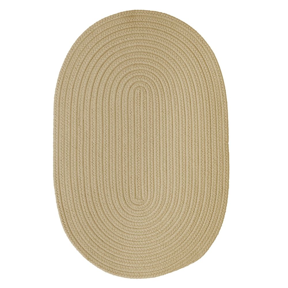 Braided Boca Raton Synthetic Oval Area Rug - Linen 2' x 8'