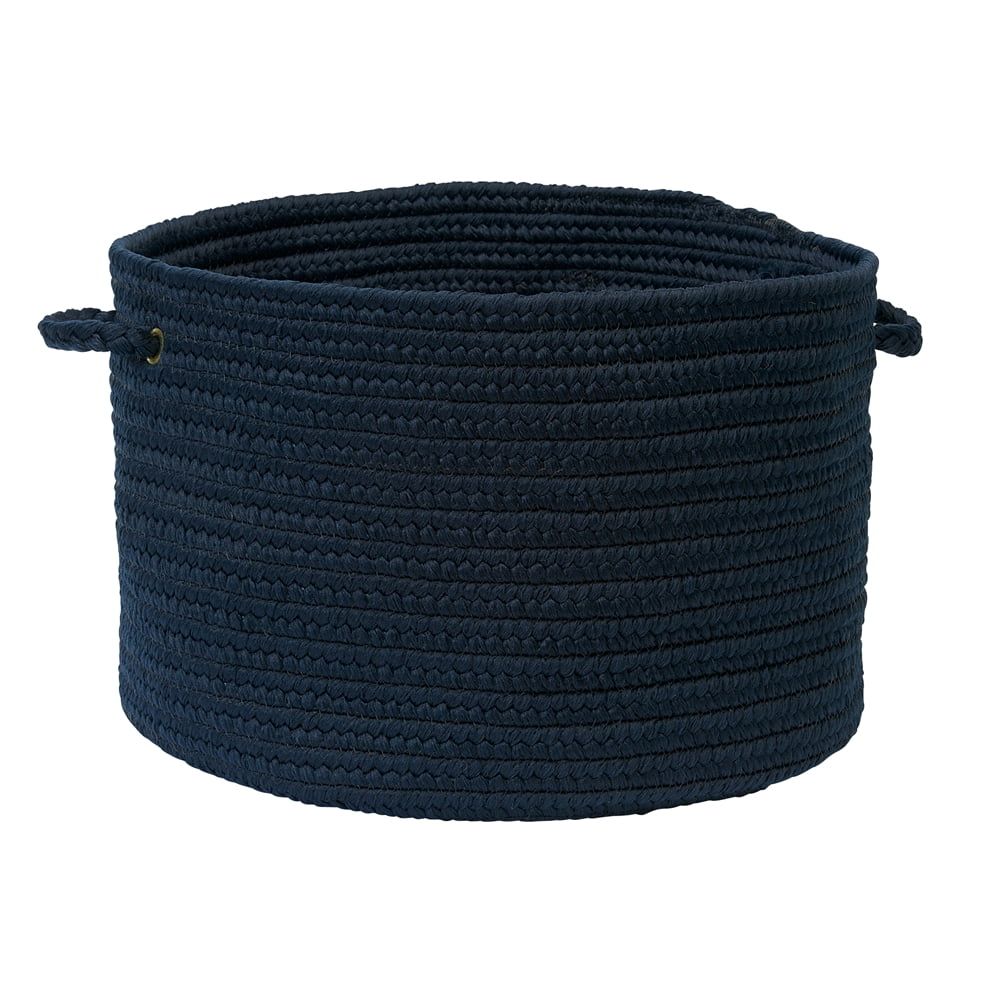 Navy Braided Polypropylene Indoor/Outdoor Utility Basket 14"x10"