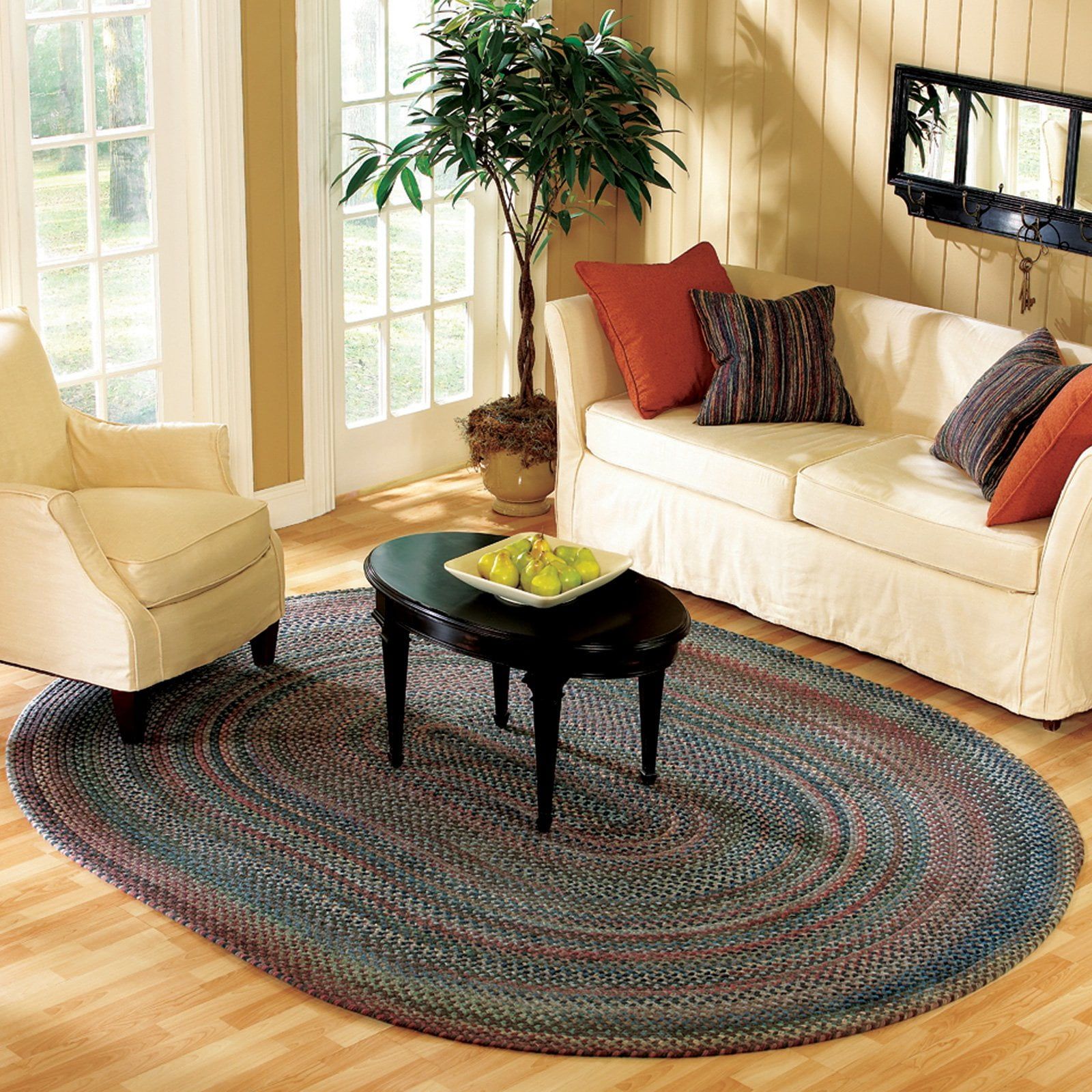 Dusk Braided Oval Wool 11' x 14' Reversible Rug