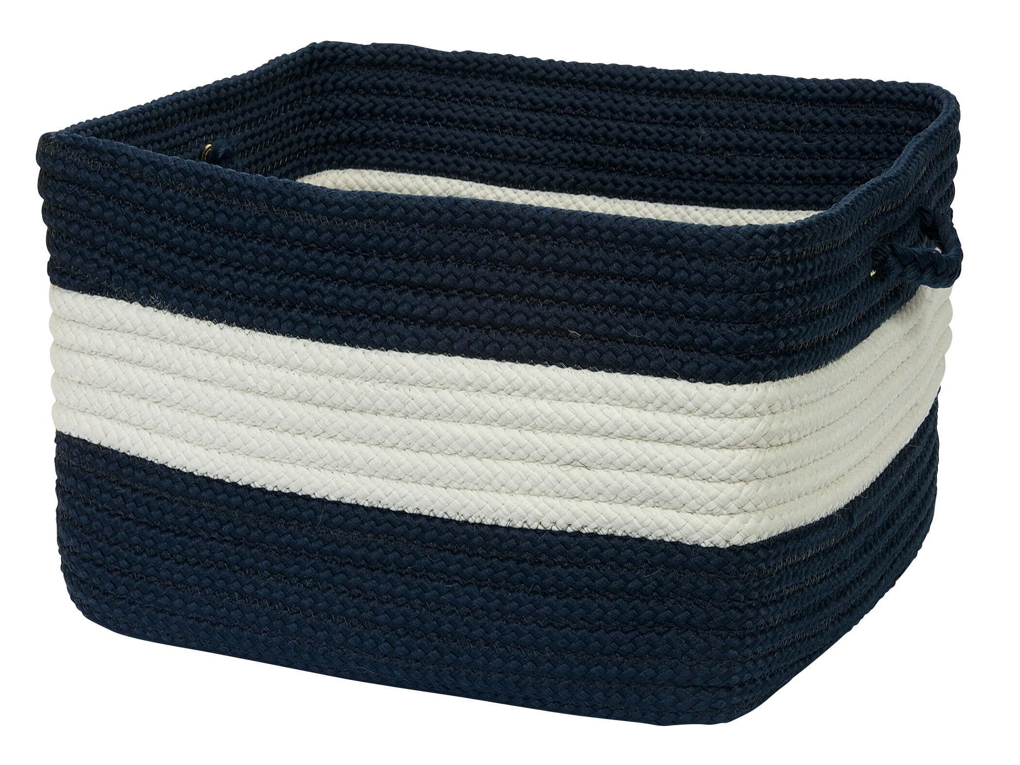 Navy Rope Walk Square Utility Basket