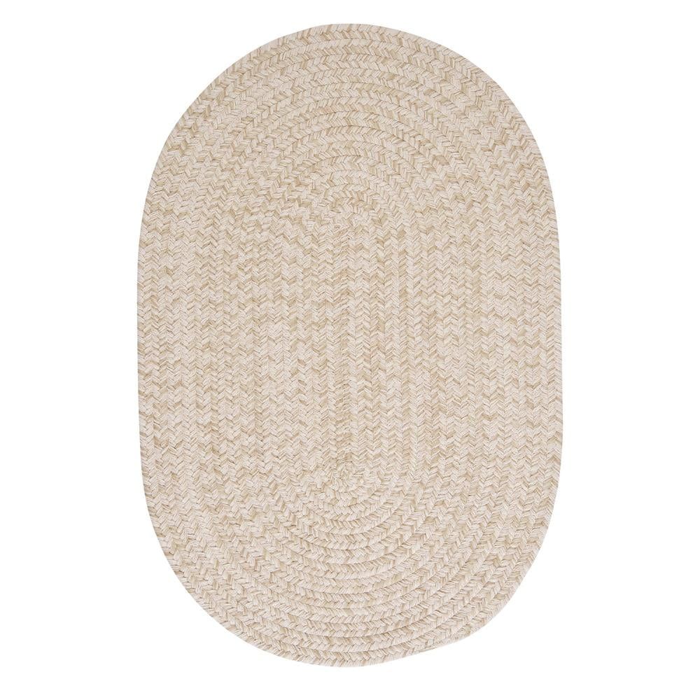 Tremont Classic Braided Oval Wool-Blend 7'x9' Area Rug in Natural