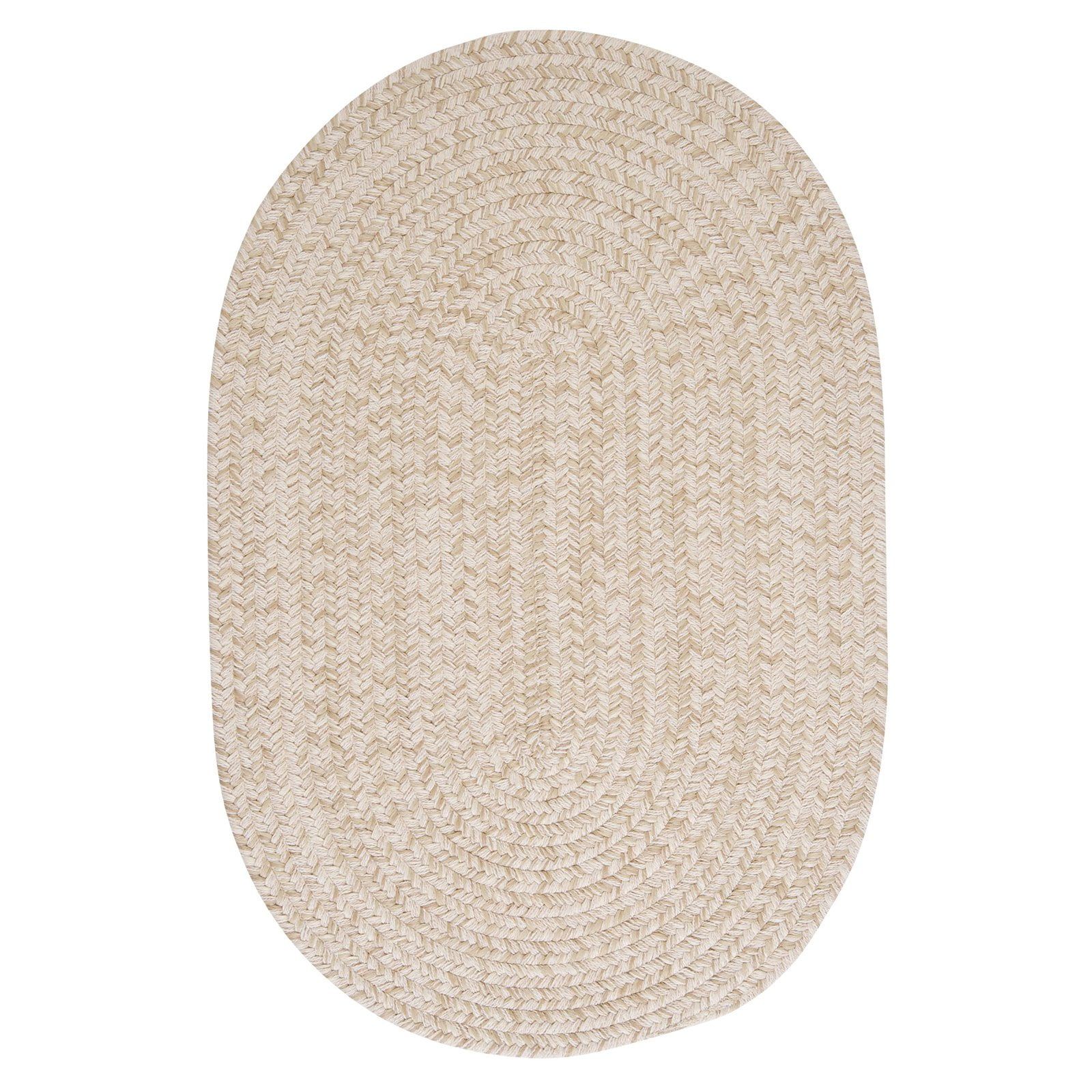 Tremont Classic Braided Oval Wool-Blend 7'x9' Area Rug in Natural