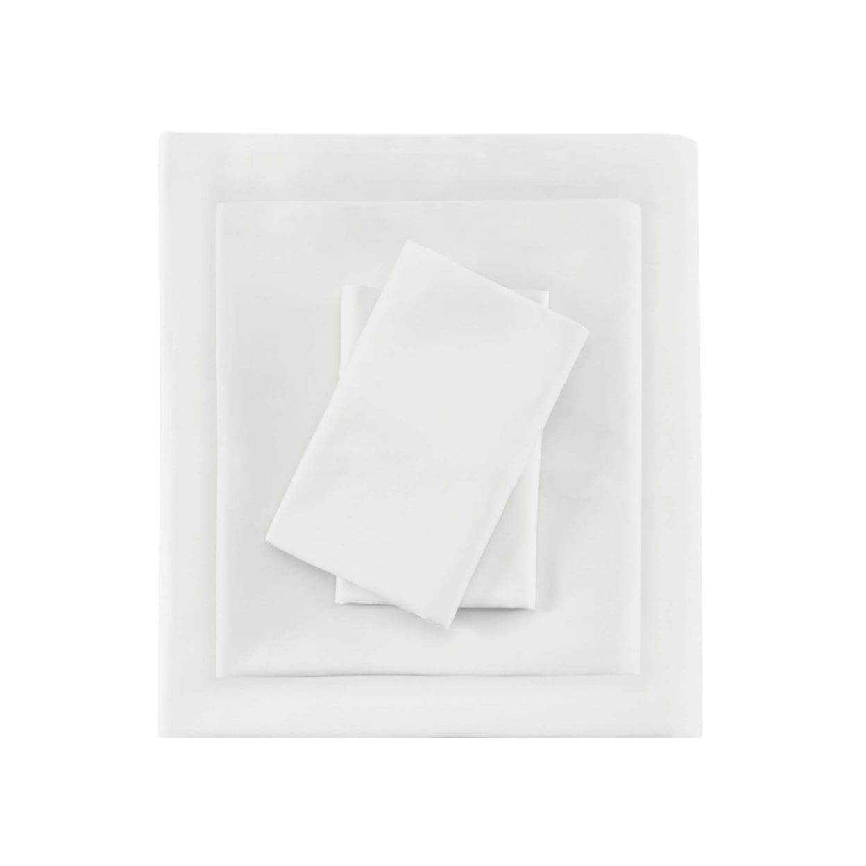 King White Solid Cotton Sheet Set