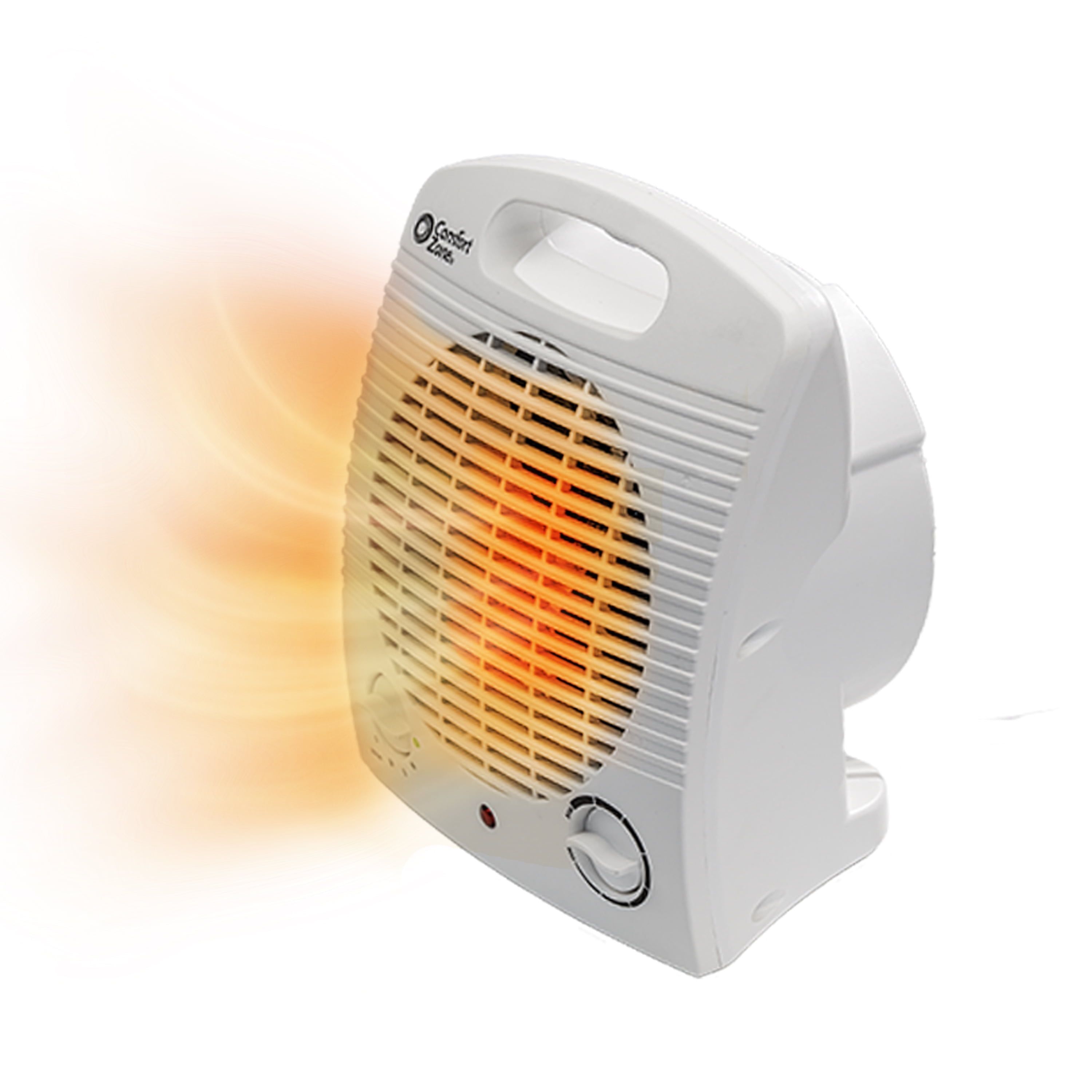 White Compact Electric Space Heater with Thermostat