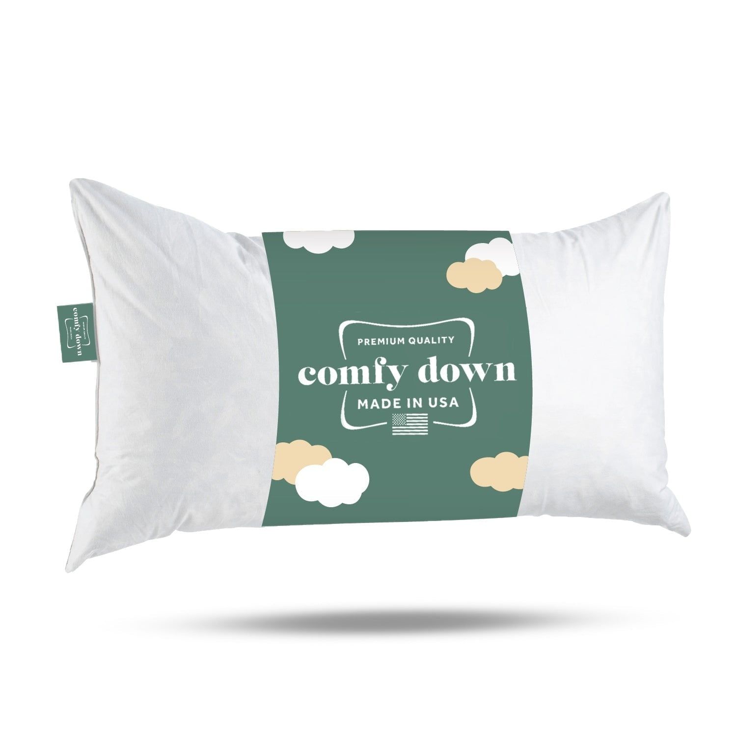 12x16 White Cotton Down and Feather Pillow Insert