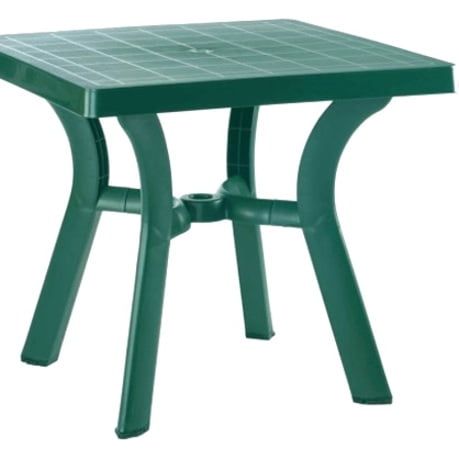 Green 31" Square Resin Patio Dining Table