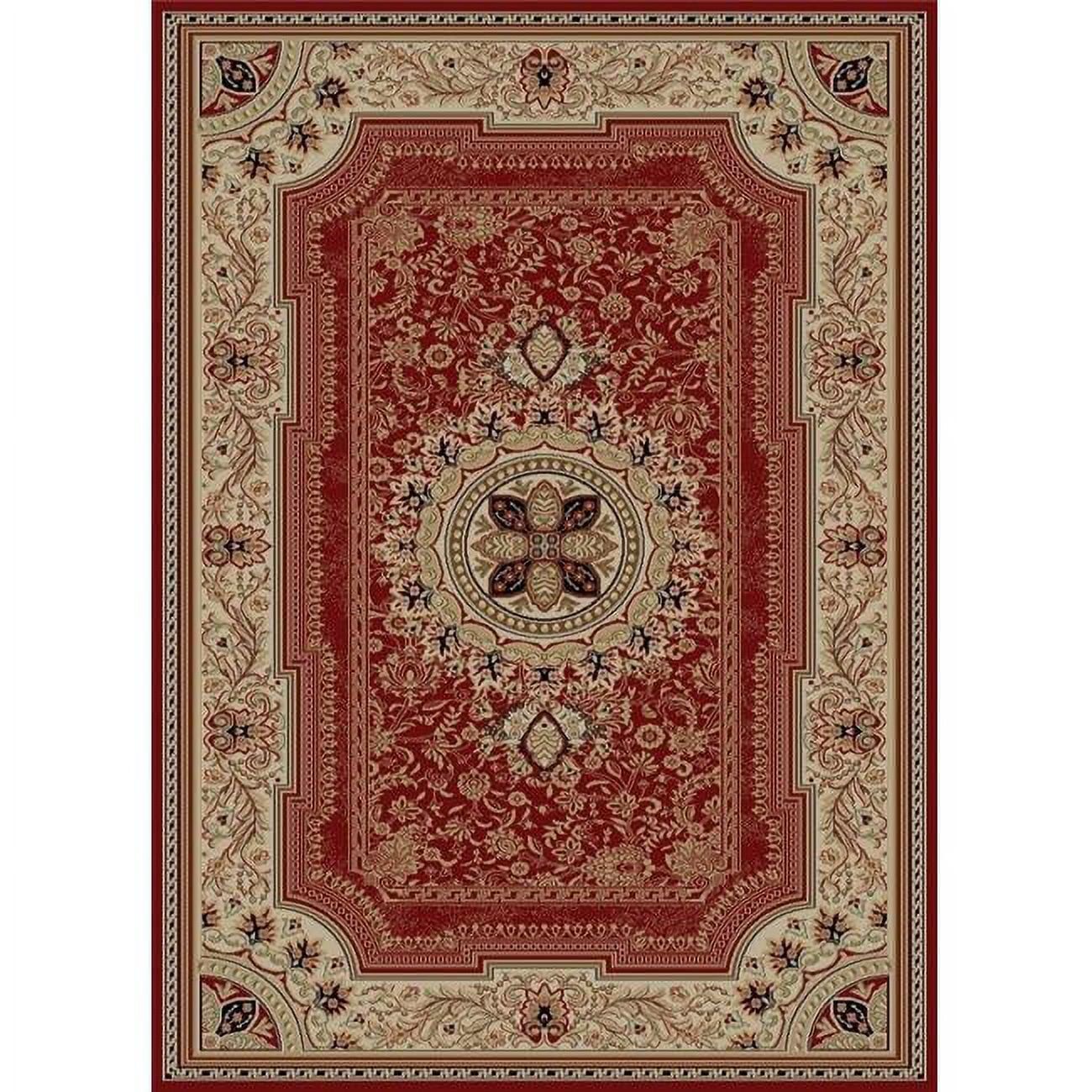 Handmade Look Red Synthetic 2'2" x 7'3" Stain-Resistant Runner Rug