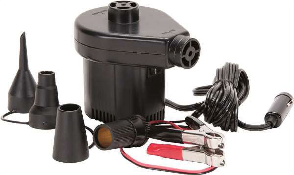 Black 12V DC Electric Air Pump for Towables and Air Mattresses