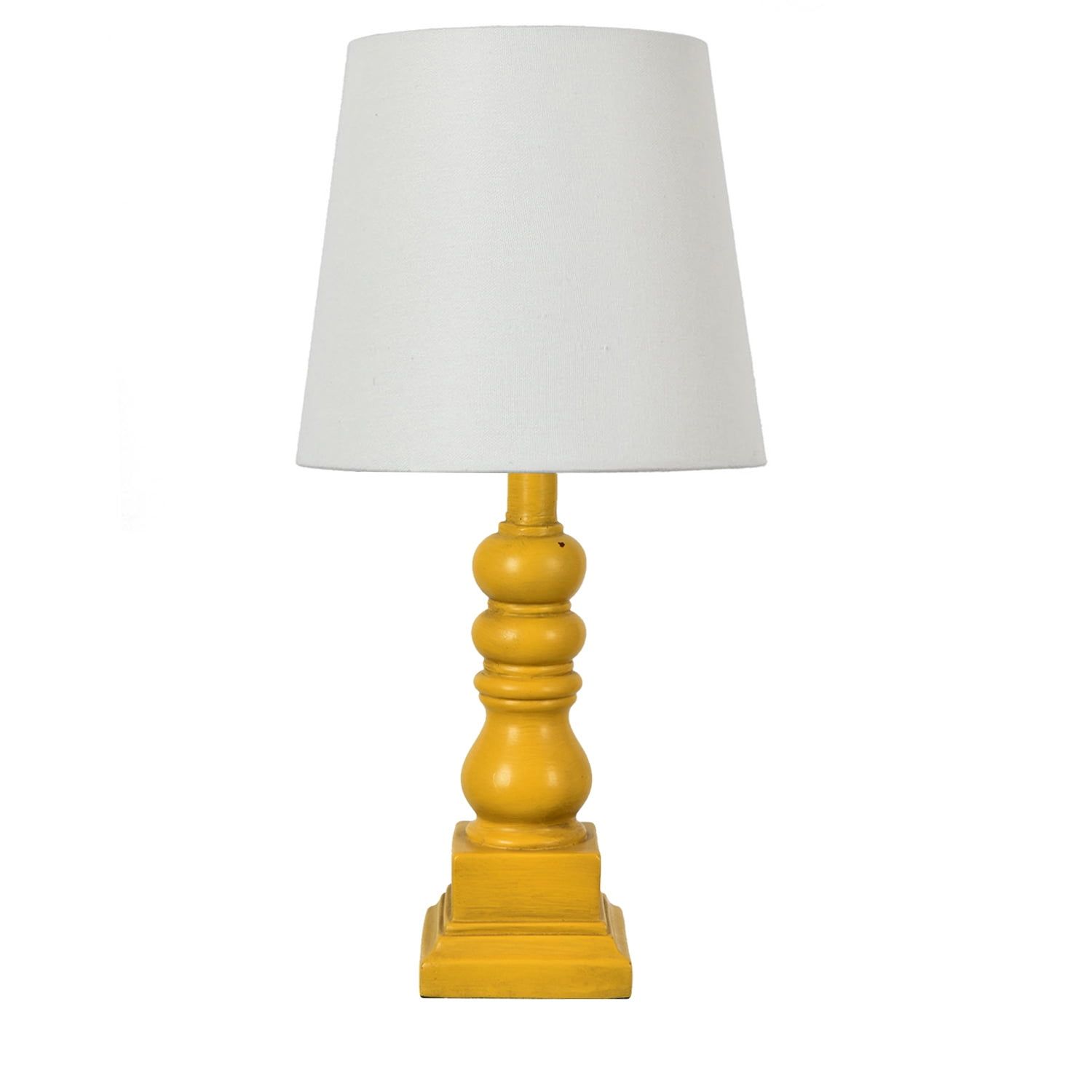 Conrad 18.5" Yellow Resin Table Lamp with White Shade