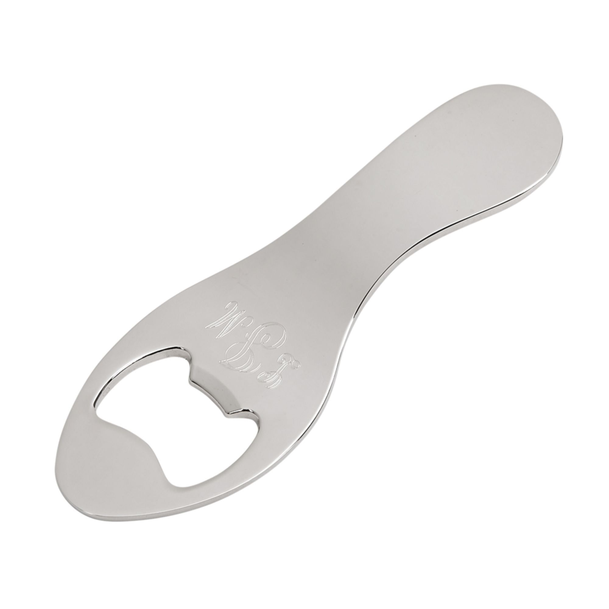 Nickel-Plated High-Heel Shaped Bottle Opener, 4 Inch Silver