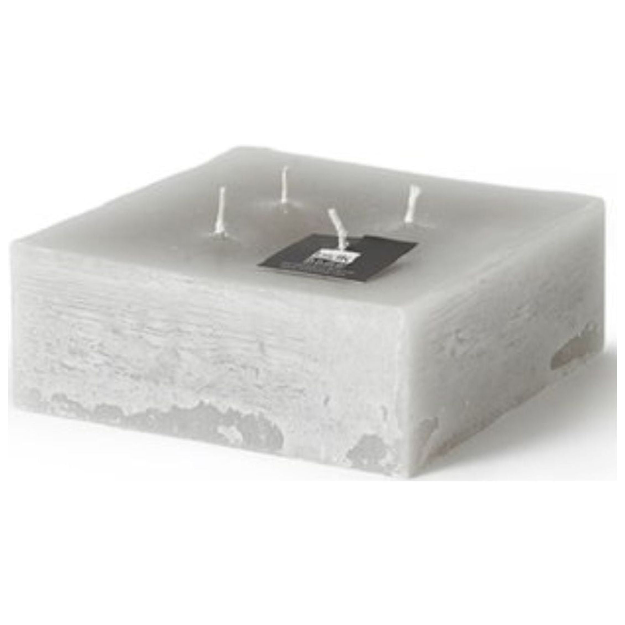 6" White Square 4-Wick Pillar Candle