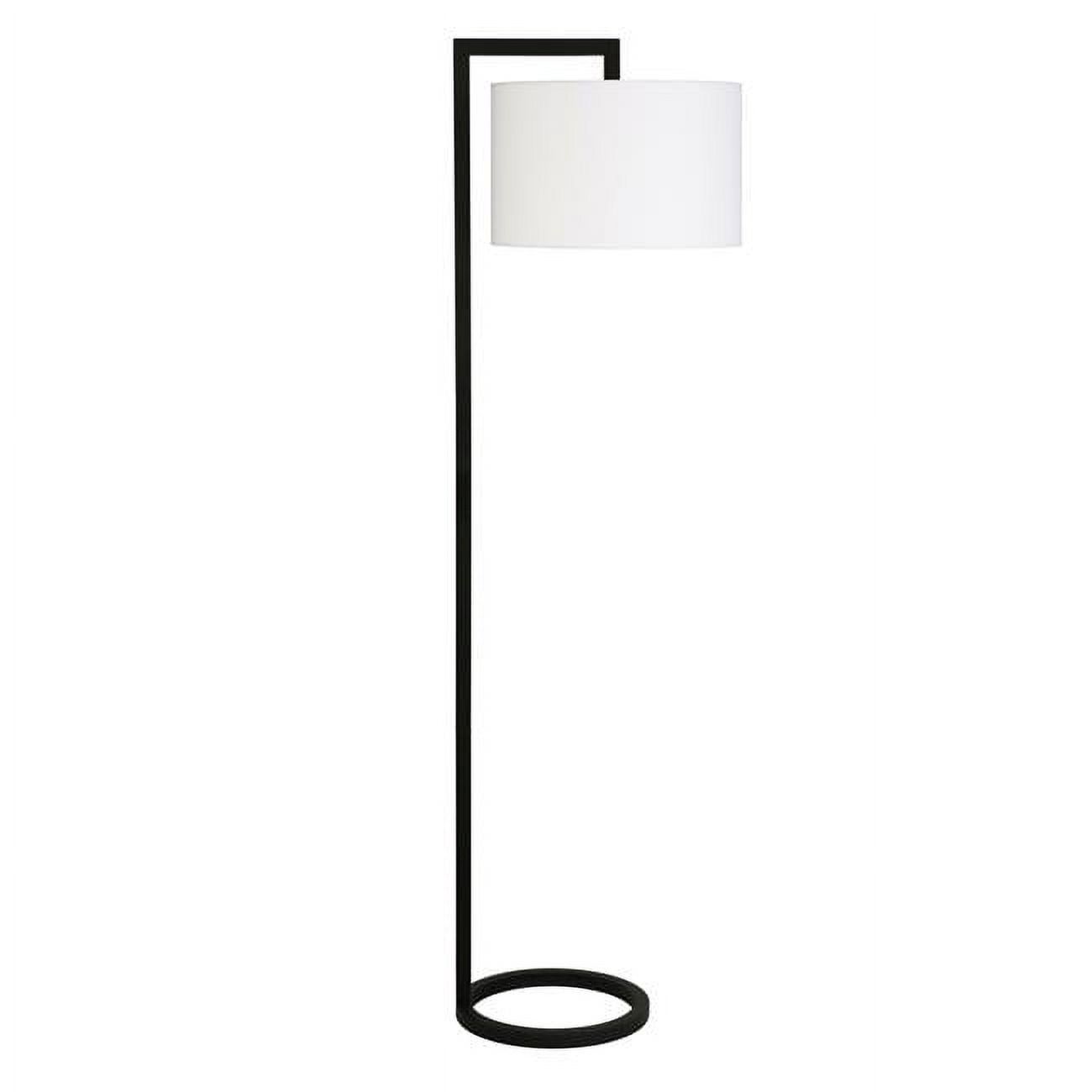 Arc Bronze 64" Floor Lamp with Linen Shade