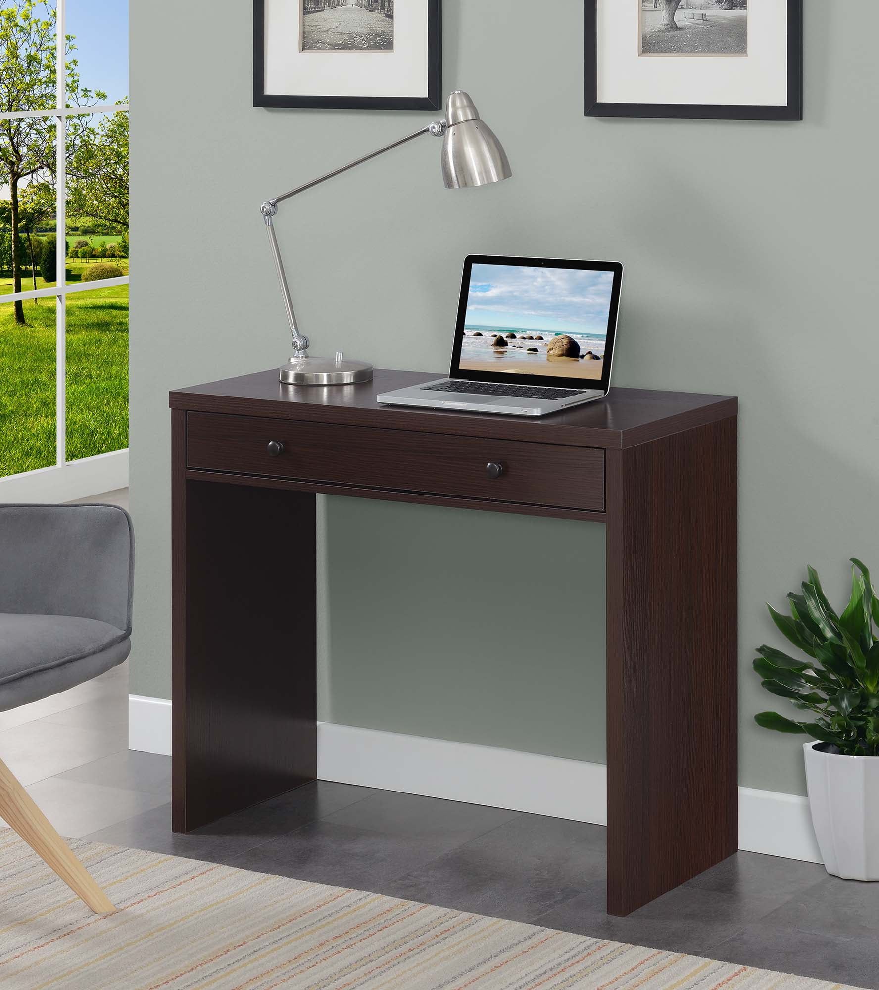 Espresso 36" Contemporary Home Office Desk with Drawer